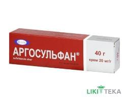 Аргосульфан крем, 20 мг / г по 40 г в тубах