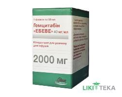 Гемцитабин Эбеве конц. д/р-ра д/инф. 2000 мг фл. 50 мл №1