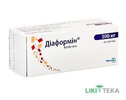 Діаформін табл. 500 мг блистер №60