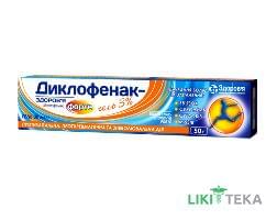 Диклофенак-Здоровье Форте гель 30 мг/г туба 50 г №1
