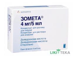 Зомета конц. д/п инф. р-ра 4 мг фл. 5 мл №1