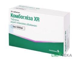 Комбогліза XR табл. в/плів. оболонкою 5 мг + 500 мг блістер №28