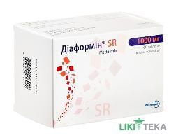 Діаформін SR таблетки прол./д. по 1000 мг №60 (10х6)
