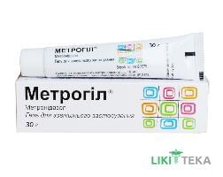 Метрогил гель д/внеш. прим., 10 мг/г по 30 г в тубах