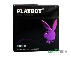 Презервативы Из Натурального Латекса Playboy Ribbed №3