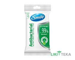 Серветки Вологі Smile Antibacterial З Соком Подорожника №15