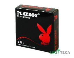Презервативи Playboy 3 in 1 Condoms 3 шт