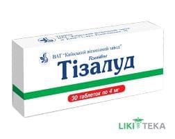 Тизалуд таблетки по 4 мг №30 (10х3)