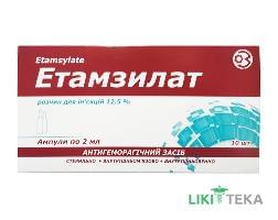 Етамзилат р-н д/ін. 12,5% амп. 2 мл, у пачці №10