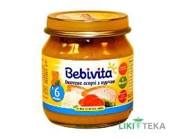 Пюре Мясо-Овощное Bebivita (Бебивита) Овощное ассорти с цыпленком 100 г