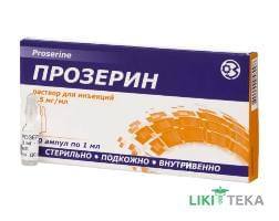Прозерин р-н д/ін. 0,5 мг/мл 1 мл амп. №10