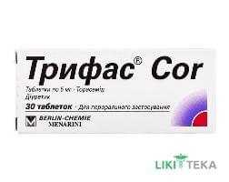 Трифас Cor табл. 5 мг №30 (10х3)