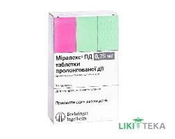 Мирапекс Пд таблетки прол./д. по 0,75 мг №30 (10х3)