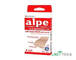 Алпе (Alpe) Пластырь Медицинский водостойкий эластичный XL, 76х50 мм, №4