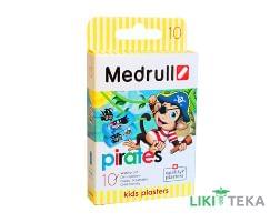 Пластир дитячий бактерицидний Медрулл (Medrull) Пірати (Pirates) 2,5 см х 5,7 см на полімерній основі №10