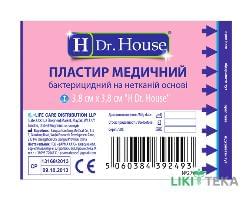 Пластир бактерицидний Dr. House (Доктор Хаус) на нетканій основі 3,8 см х 3,8 см