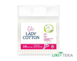 Ватные палочки косметические Lady Cotton пакет №100