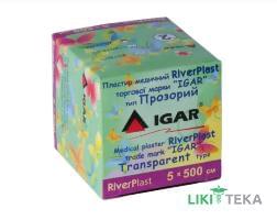 Пластир медичний Ігар RiverPlast Прозорий 5 см х 500 см котушка, на п/ет. основі №1
