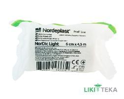 Бинт еластичний медичний Нордепласт (Nordeplast) НорДик Лайт, бавовна, 6см х 4,5м