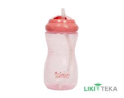 Пляшечка Lindo LI 127 375 мл, непроливайка з соломинкою
