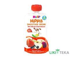 Смузі Фруктове HiPP HiPPiS (ХіПП ХіППіс) червоні ягоди-яблуко-банан, пакет 120 г