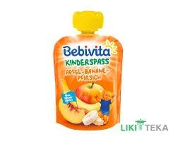 Пюре фруктовое Bebivita (Бебивита) Яблоко-банан-персик с 12 мес., пакет 90 г