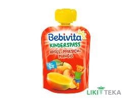Пюре фруктове Bebivita (Бебівіта) Яблуко-персик-манго з 12 міс., пакет 90 г