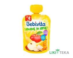 Пюре фруктовое Bebivita (Бебивита) Яблоко-банан с 4 мес., пакет 90 г