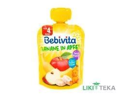 Пюре фруктове Bebivita (Бебівіта) Яблуко-банан з 4 міс., пакет 90 г