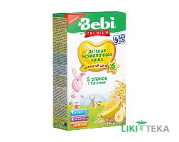 Каша Безмолочна Bebi Premium (Бебі Преміум) 5 злаків з бананами, 200 г, з 6 міс.