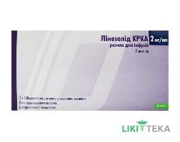 Лінезолід КРКА розчин д/інф., 2 мг/мл по 300 мл у пляш.