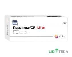 Прамипекс XR табл. пролонг. дейст., п / о 1,5 мг №30