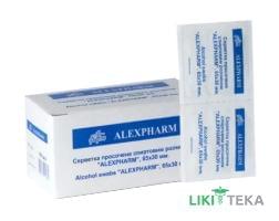 Серветки спиртові Alexpharm (Алексфарм) 65х30 мм, №100