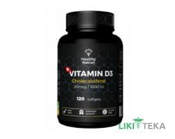 Витамин D3 1000 МЕ капс. 300 мг №120 Healthy Nation