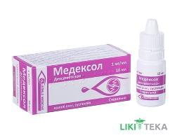 Медексол краплі очні сусп. 1 мг/мл по 5 мл у флак.-крап.