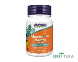 NOW Magnesium Citrate (Магнію цитрат) табл. 200 мг №30