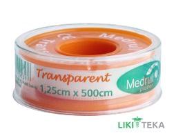Пластырь медицинский Медрулл Транспарент (Medrull Transparent) 1,25 см х 500 см, на нетканой основе, катушка