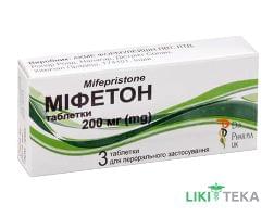 Мифетон таблетки по 200 мг №3