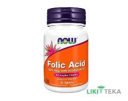 NOW Folic Acid (Фолієва кислота) табл. 800 мкг фл. №30