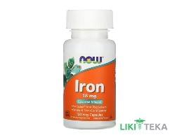 NOW Iron (Залізо) капсули 18 мг №120