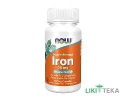 NOW Iron (Залізо) капсули 36 мг №30