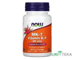 NOW Vitamin K-2 (Вітамін К-2) капс. м`які 100 мкг №60