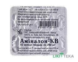 Аміналон табл. п/о 250 мг блистер №10