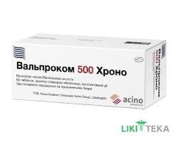 Вальпроком 500 Хроно таблетки, в/плів. обол., прол./д. №60 (10х6)