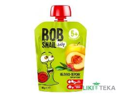 Равлик Боб (Bob Snail) Бебі пюре яблуко, персик 90 г, пакет