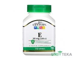 Витамин E 21ст Сенчури (21st Century) капс. 90 мг (200 МЕ) №110