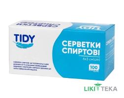 Салфетки спиртовые TIDY 6 см х 3 см, №100