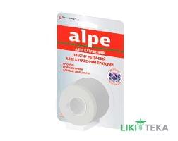 Алпе (Alpe) Пластир Медичний на нетканій основі, прозорий 2,5см х 9,1м