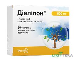 Диалипон таблетки, в/плен. обол., по 600 мг №30 (10х3)