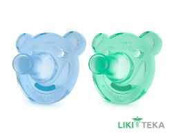 Пустышка силиконовая Авент (Avent) SCF194/01 фигурная 0-3 месяцев для мальчиков 2 шт
